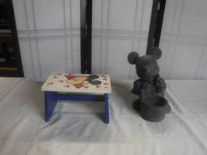 lot 12477 image: Mickey Mouse step stool and planter