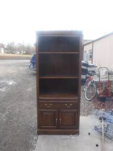 lot 12479 image: Large tv cabinet- some damage- see pictures