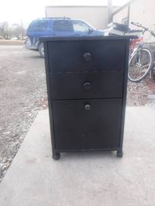 lot 12481 image: File cabinet on casters