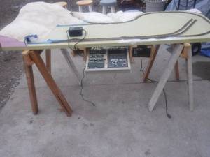 lot 12491 image: Model train table set up- very cool with control board