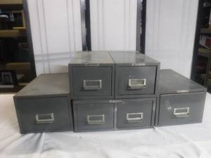 lot 12499 image: Index card filing drawers