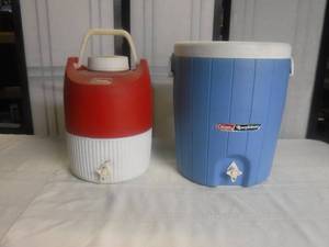 lot 12530 image: pair of water coolers- both Coleman brand