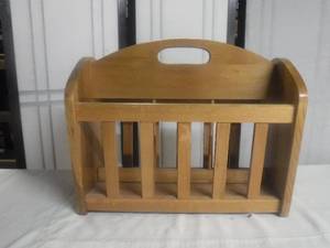 lot 12549 image: Wooden Magazine Holder
