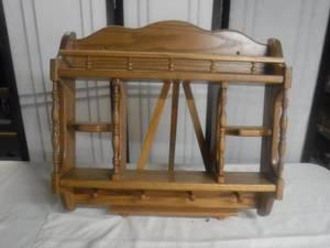 lot 12551 image: Wooden wall shelf
