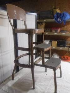 lot 12580 image: Vintage step ladder metal chair