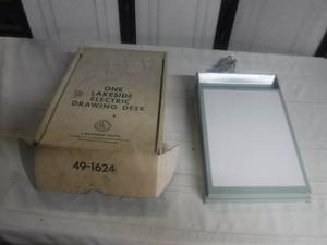 lot 12594 image: One lakeside electric drawing desk