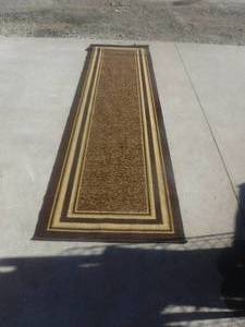 lot 12624 image: Nice long hallway rug brown