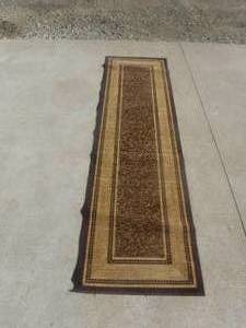 lot 12629 image: Nice long hallway rug brown gold