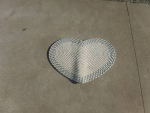 lot 12631 image: Heart shaped rug