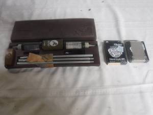 lot 12647 image: Gun cleaning kit with quicksilver Daisy BBs