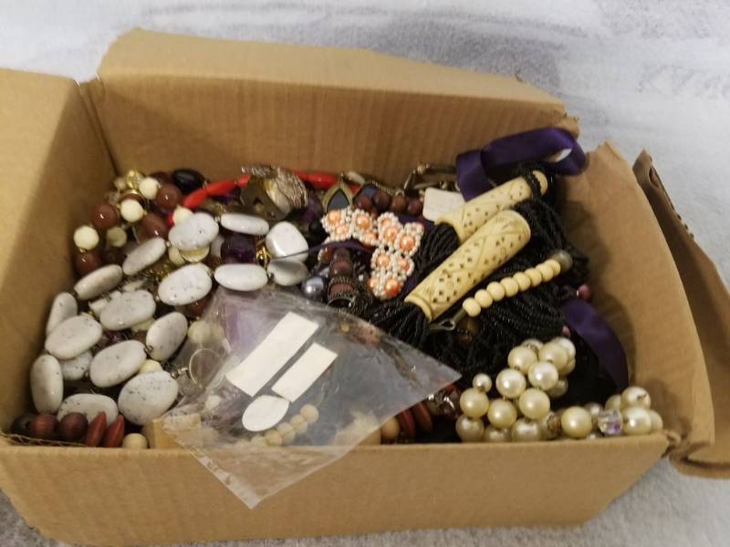 Box Of Costume Jewelry Estore Estate Auction Trek Bikes