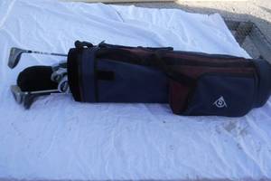 lot 11013 image: Assorted Golf Clubs with Bag #1