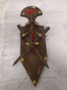lot 11516 image: Sword and Flail Medieval Themed Wall Decor