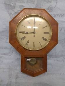 lot 11525 image: Wooden Electric Pendulum Wall Clock