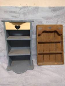lot 11541 image: Pair of Decorative Wooden Shelves