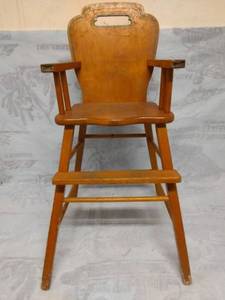 lot 11557 image: Vintage Wooden High Chair