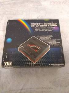 lot 11578 image: VHS Cassette Rewinder, Tape Cleaner, and Counter