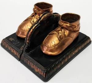 lot 91 image: Bronzed Baby Shoes