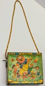 lot 99 image: Old Winding Toy Box