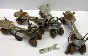 lot 126 image: Union Hardware Co. Adjustable Metal Roller Skates  Bonus Pair & Key