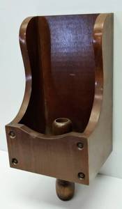 lot 148 image: Rustic Farmhouse Style Wooden Wall Sconce  Candle Holder