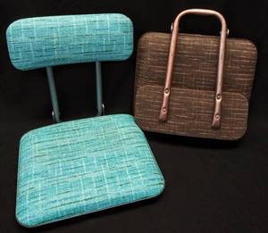 lot 159 image: 2 Vintage Swivel Folding Boat  Stadium Seat  Retro