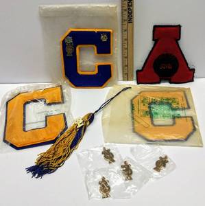 lot 170 image: 4 Vintage High School Letters  Appears to be from Circle HS, Towanda KS