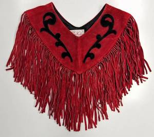 lot 188 image: Vintage Ben Kalton Fringed Leather Collar  Shawl