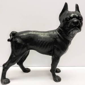 lot 205 image: Cast Iron Boston Terrior Bank  2� lbs