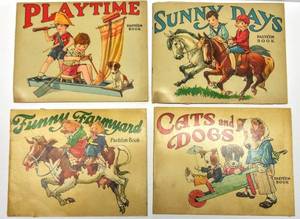 lot 211 image: Lot of 4 Saml., Gabriel Sons & Company New York  Pastem Puzzle Books, (Undated)  Rare