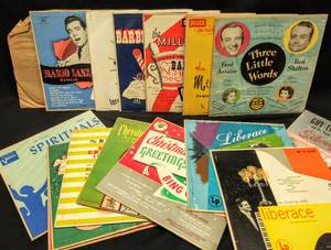 lot 226 image: Mid Century LPs  Amazing Titles Liberace, Bing Crosby, Mario Lanza & More