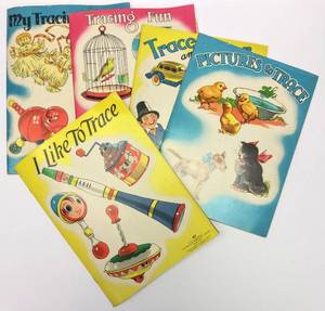 lot 213 image: Lot of 5  1938 Tracing Books  Published by The Saalfield Publishing Company