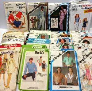 lot 260 image: Lot of 37 Vintage Patterns  960s to 1990s