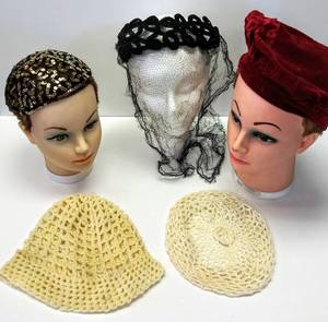 lot 262 image: Wow Vintage Womens Hats  Some Hand Made