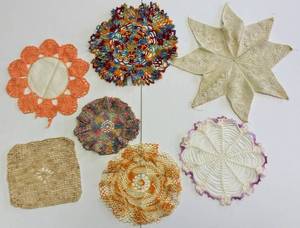 lot 267 image: Lot of 7 Handmade Doilies