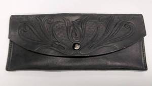 lot 271 image: Vintage Leather Eyeglasses Holder  Stamped Kimball Jewelry, ElDorado KS