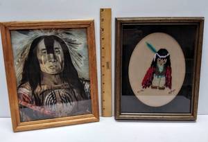 lot 285 image: 2 Native American Framed Art