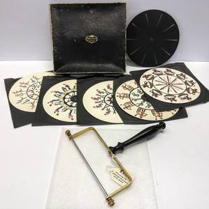lot 24 image: Phenakistoscope  Optical Animation Pre-cinema Toy with 5 Disc  From France