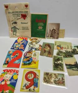 lot 27 image: Vintage Childrens B-Day Cards (Not Written in) & More
