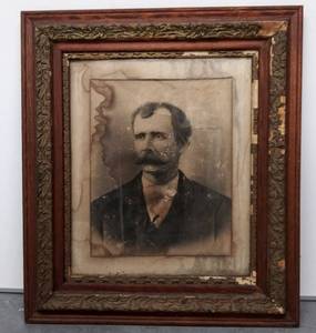 lot 10 image: Large Antique Framed Photo Gentleman