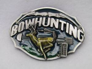 lot 5810 image: 1987 Bow-Hunting Metal Buckle from Siskiyou Buckle Co.