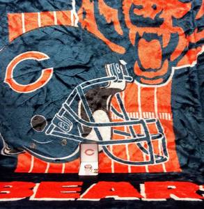 lot 5954 image: Chicago Bears Super Soft Plush Blanket  Bonus WATCH