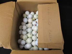 lot 5854 image: Box of Logo Golf Balls