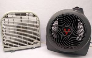 lot 5970 image: Vornado HeaterFan Air Circulation System & Wexford Small Box Fan  Both Work Great