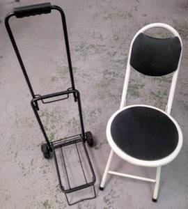 lot 5972 image: Folding Cart & Chair
