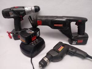 lot 5975 image: Craftsman Power Tool Lot  Batteries & Charger