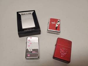 lot 5927 image: Zippo Lighter NEW With 3 More Zippos  4 Total