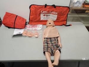 lot 5933 image: Little Junior CPR Dummy Mannequin- American Red Cross- Appears Complete With Extras
