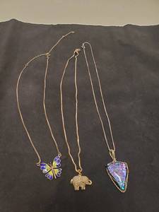 lot 5913 image: Silver Necklaces- Some or All  Marked