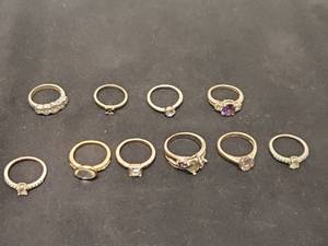 lot 5920 image: Huge Lot of Marked Silver Rings